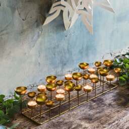 Graham and Green Gold Multi Tea Light Holder - thumbnail 2