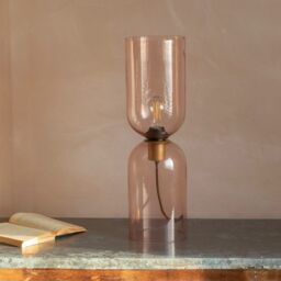 Graham and Green Clarence Glass Table Lamp Rose - Large - thumbnail 2