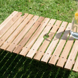 Graham and Green Teak Wood Low Folding Picnic Table - thumbnail 3