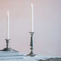 Graham and Green Lyon Antique Silver Candle Holder - thumbnail 1