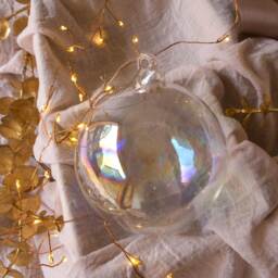 Graham and Green Large Clear Soap Christmas Bauble - thumbnail 1