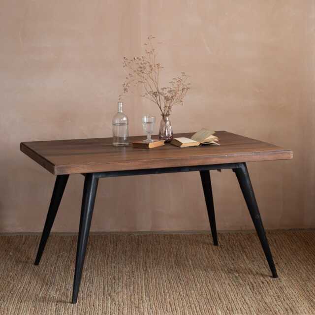 Graham and Green Vintage Two-Toned Wooden Dining Table - image 1