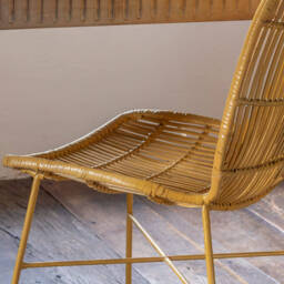 Graham and Green Ansel Yellow Rattan Chair - thumbnail 5