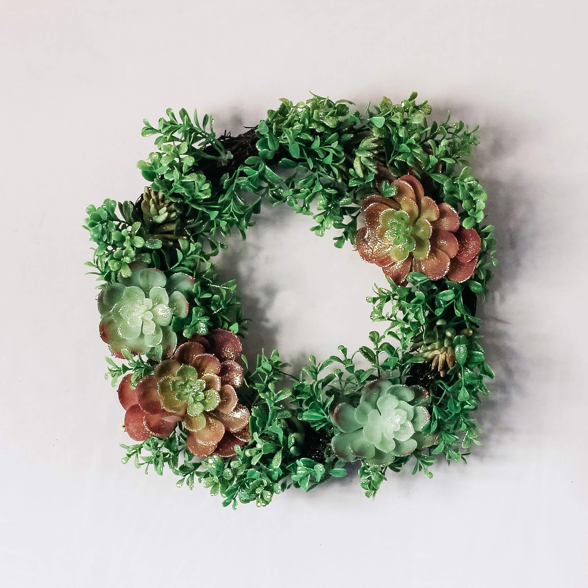 Glittered Succulent Wreath - image 1