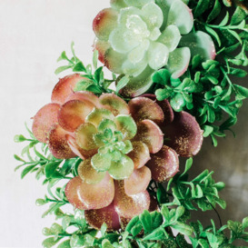 Glittered Succulent Wreath - thumbnail 2