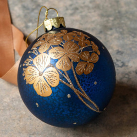 Graham and Green Gold Flower Petals Christmas Tree Bauble