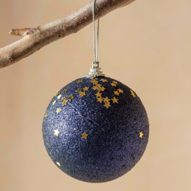 Graham and Green Gold Starry Blue Christmas Tree Bauble