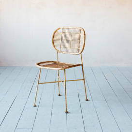 Graham and Green Ola Graphic Weave Rattan Chair - thumbnail 2