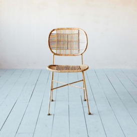 Graham and Green Ola Graphic Weave Rattan Chair - thumbnail 3