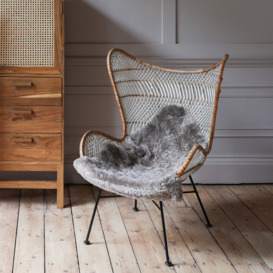 Graham and Green Oslow Winged Wicker Chair