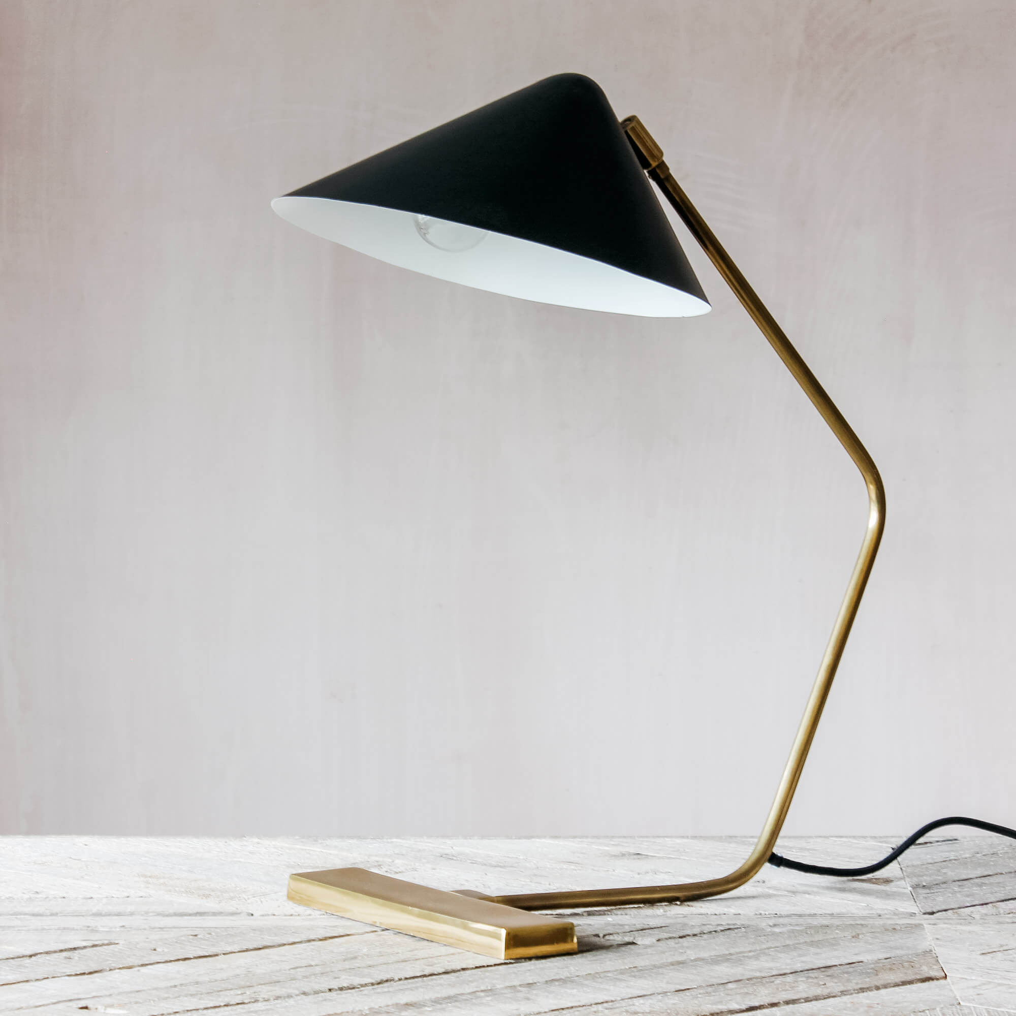 Graham and Green Wilder Black and Brass Table Lamp - image 1