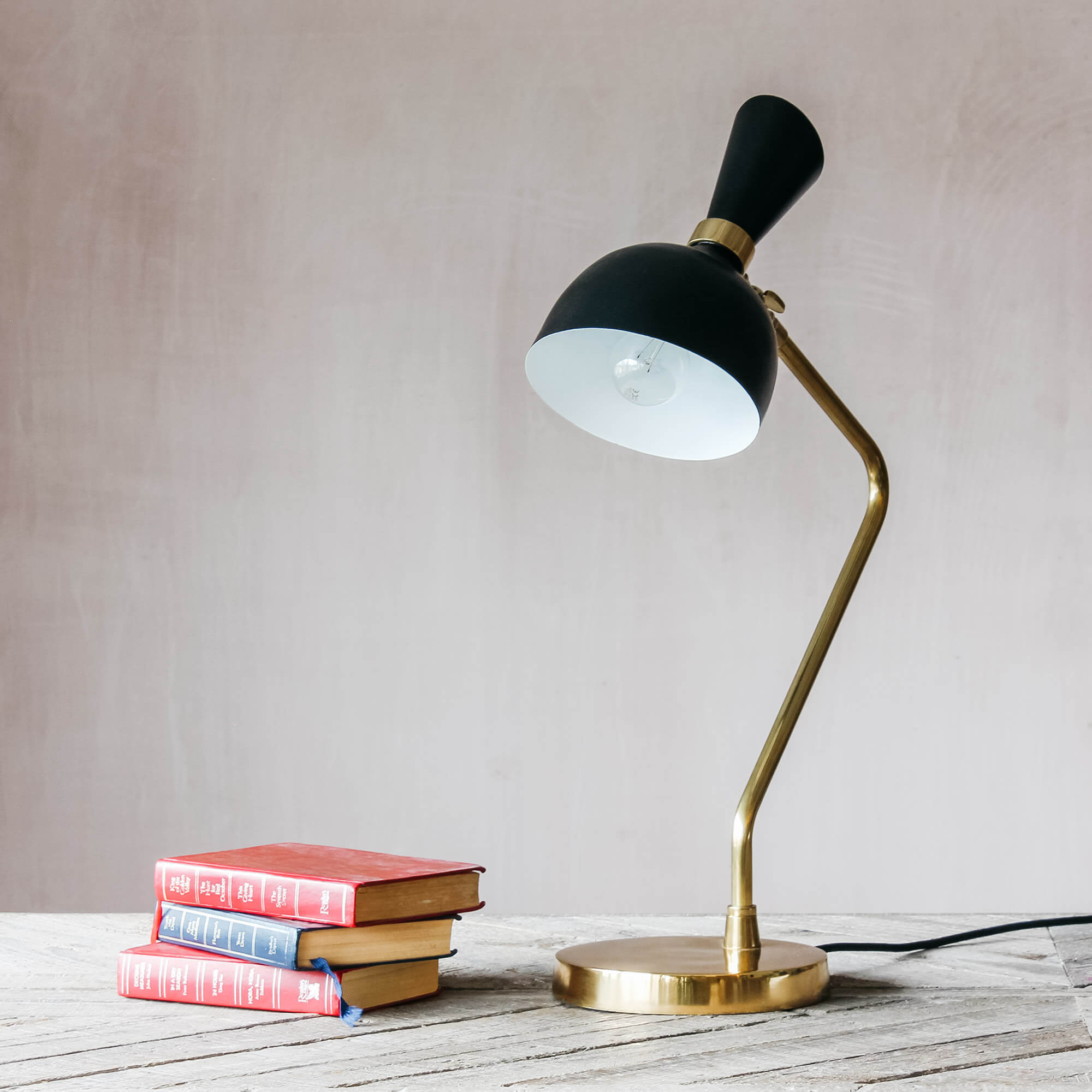 Graham and Green Watson Black and Brass Table Lamp - image 1