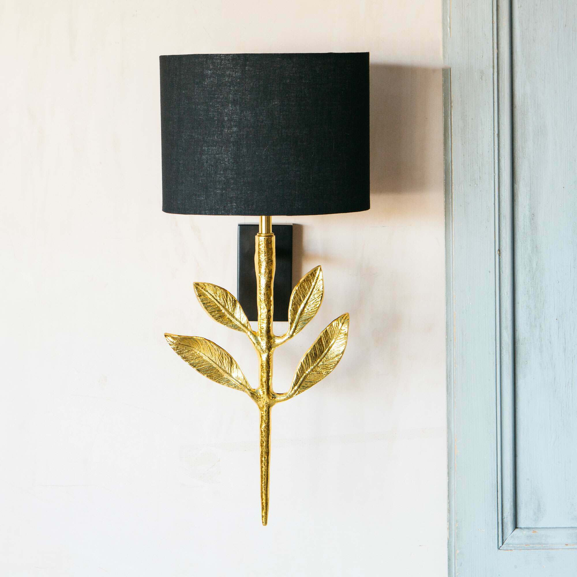 Genere Gold Wall Light with Shade - image 1