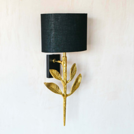 Genere Gold Wall Light with Shade - thumbnail 2