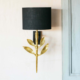 Genere Gold Wall Light with Shade - thumbnail 1