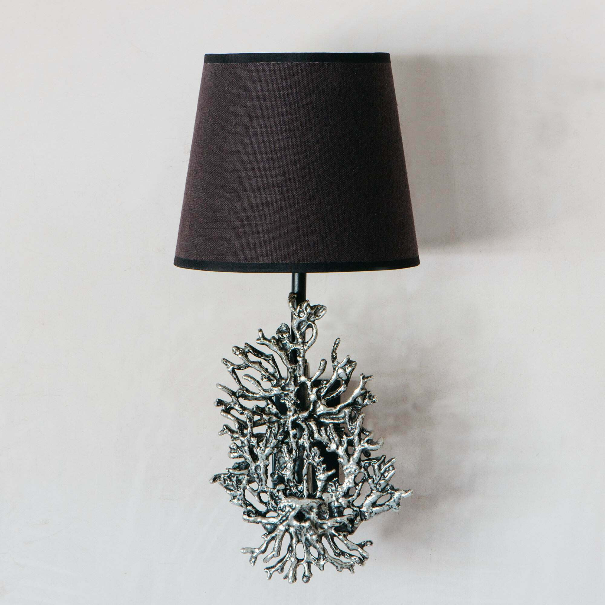 Graham and Green Antique Nickel Coral Wall Light - image 1