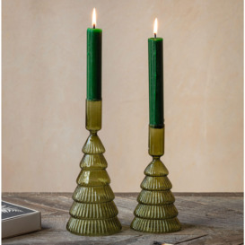 Graham and Green Small Green Tree Candle Holder
