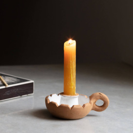 Graham and Green Clay and White Candle Holder - thumbnail 1