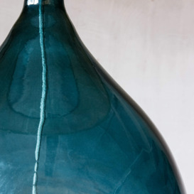 Extra Large Round Blue Glass Lamp - thumbnail 2