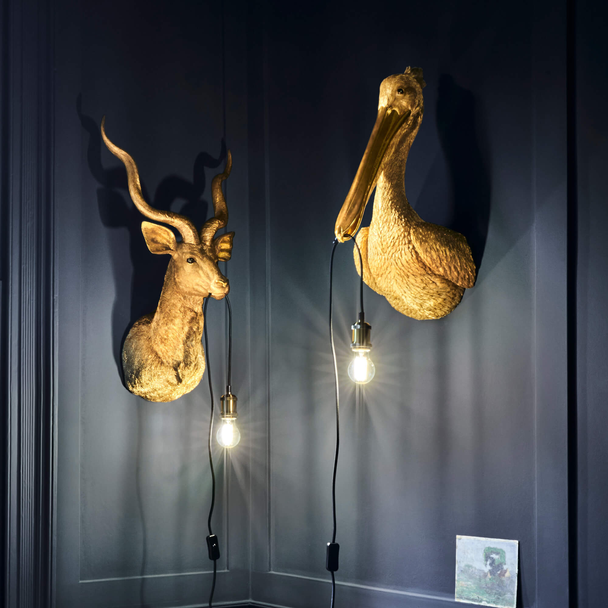 Graham and Green Gold Antelope Wall Light - image 1