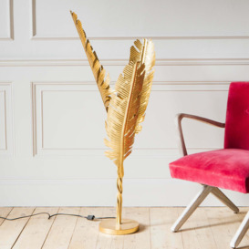 Graham and Green Small Gold Feather Floor Lamp