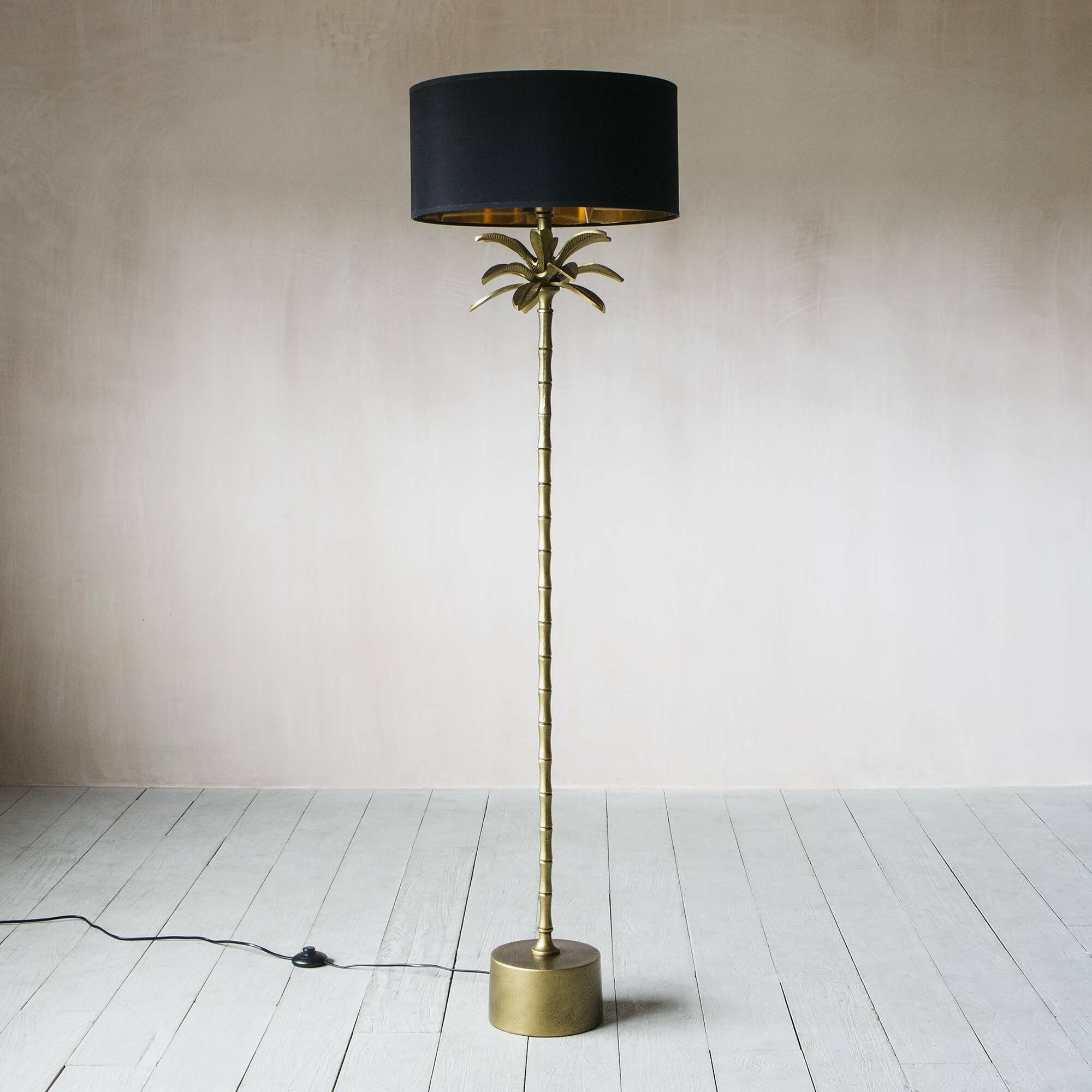 Graham and Green Bronze Palm Tree Floor Lamp
