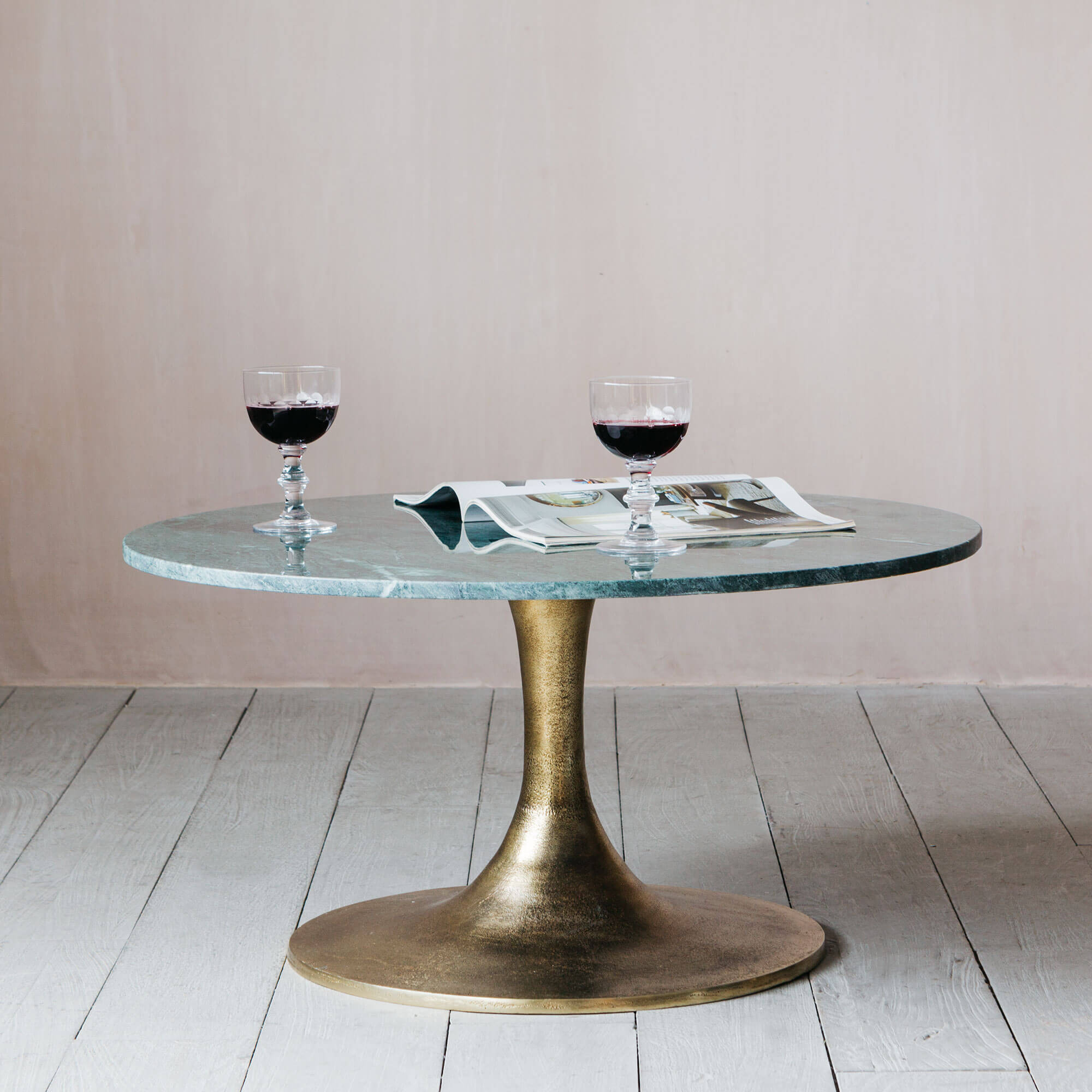 Ayla Green Marble Coffee Table - image 1