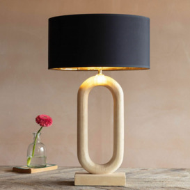 Graham and Green Enzo Wooden Table Lamp - thumbnail 1
