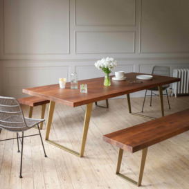 Max 6 Seater Brass Dining Table - thumbnail 1