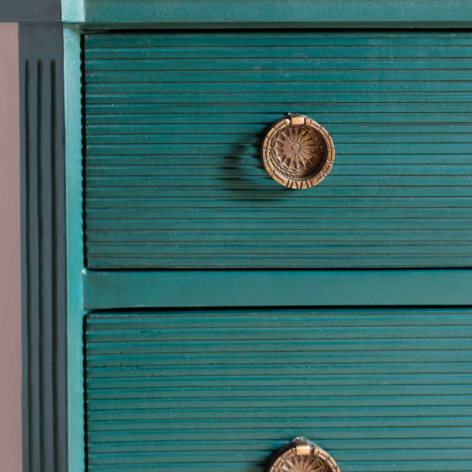 Lottie Green and Marble Chest of Drawers - image 1