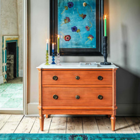 Graham and Green Lottie Coral and Marble Chest of Drawers