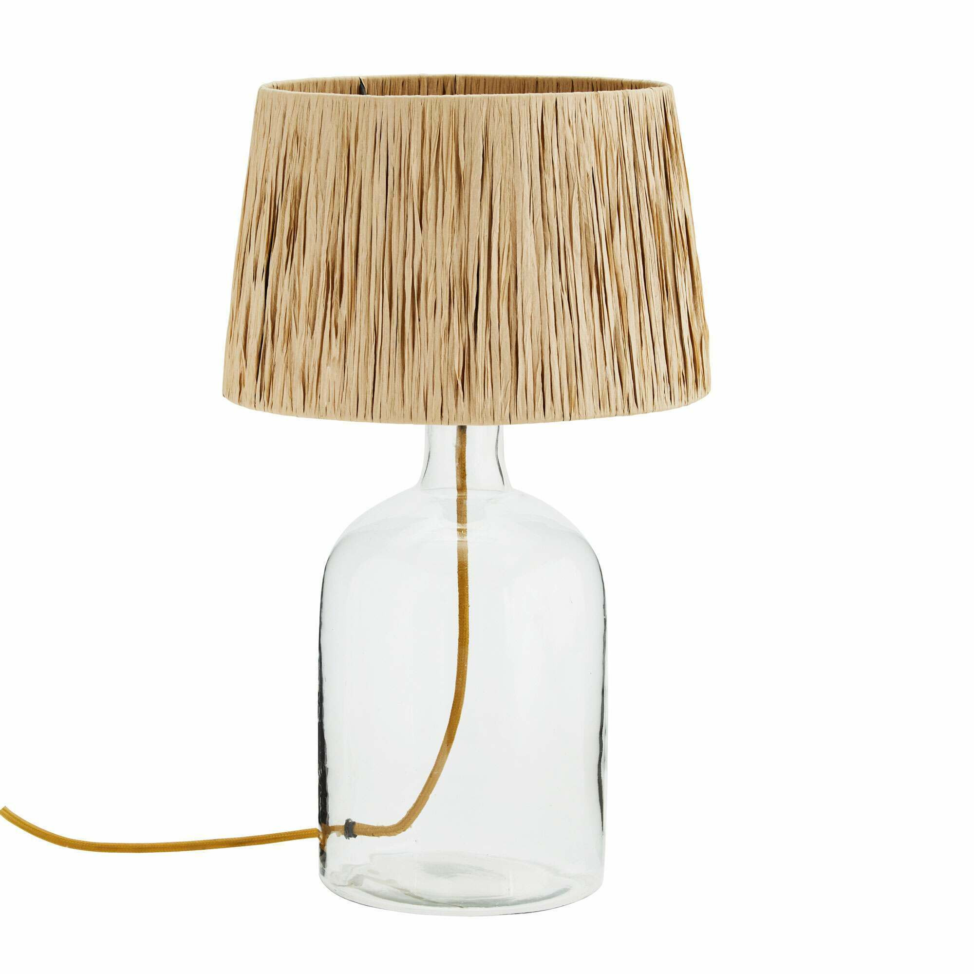 Graham and Green Seville Glass and Raffia Lamp