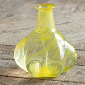 Graham and Green Yellow Recycled Glass Vase - thumbnail 2