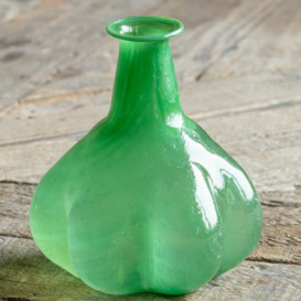 Green Recycled Glass Vase Small - thumbnail 2