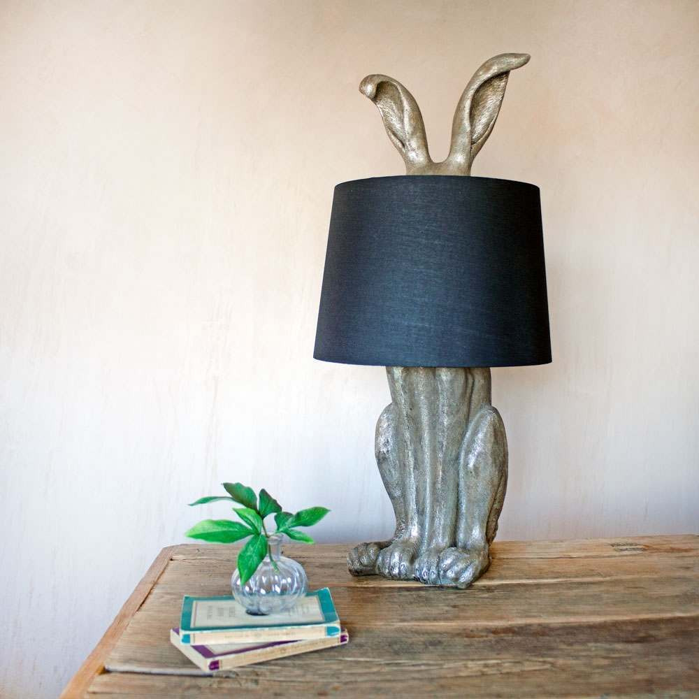 Graham and Green Silver Hetty Hare Table Lamp