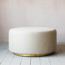 Graham and Green Sofia Large Linen Footstool