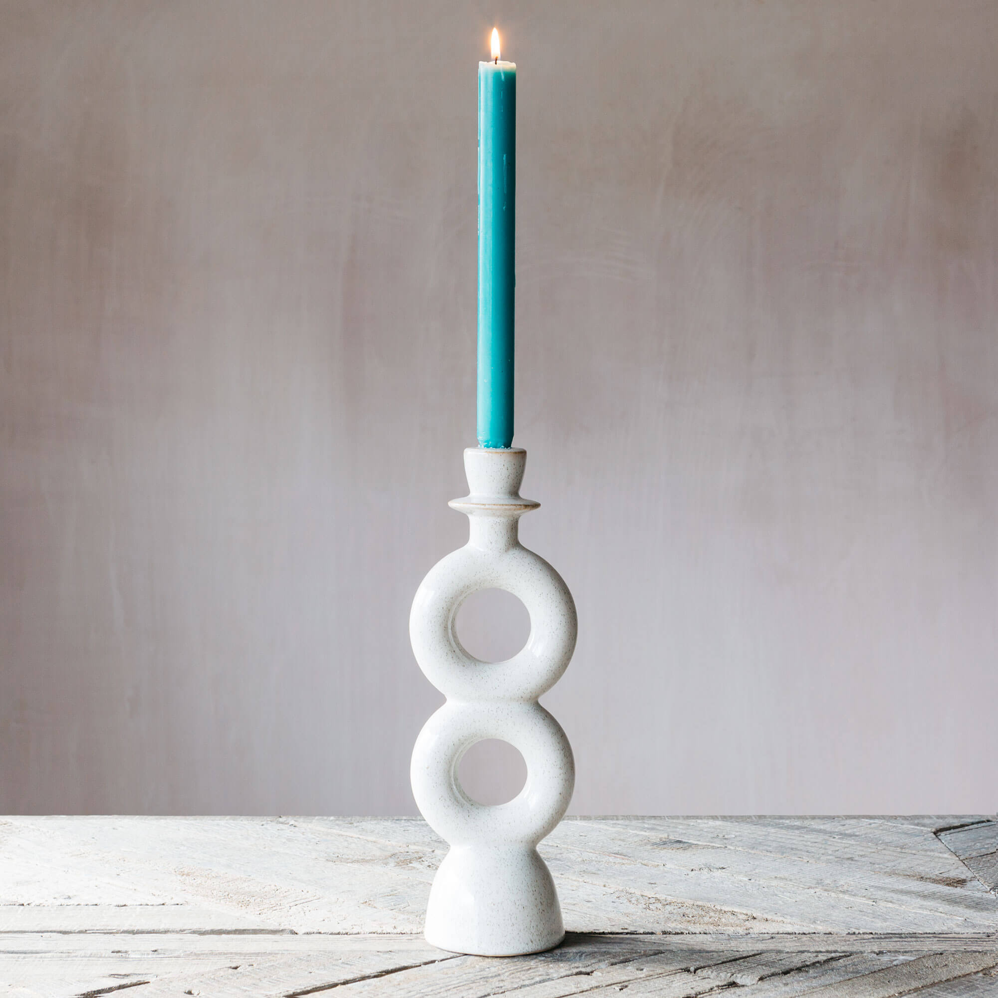 Graham and Green White Circles Candle Holder