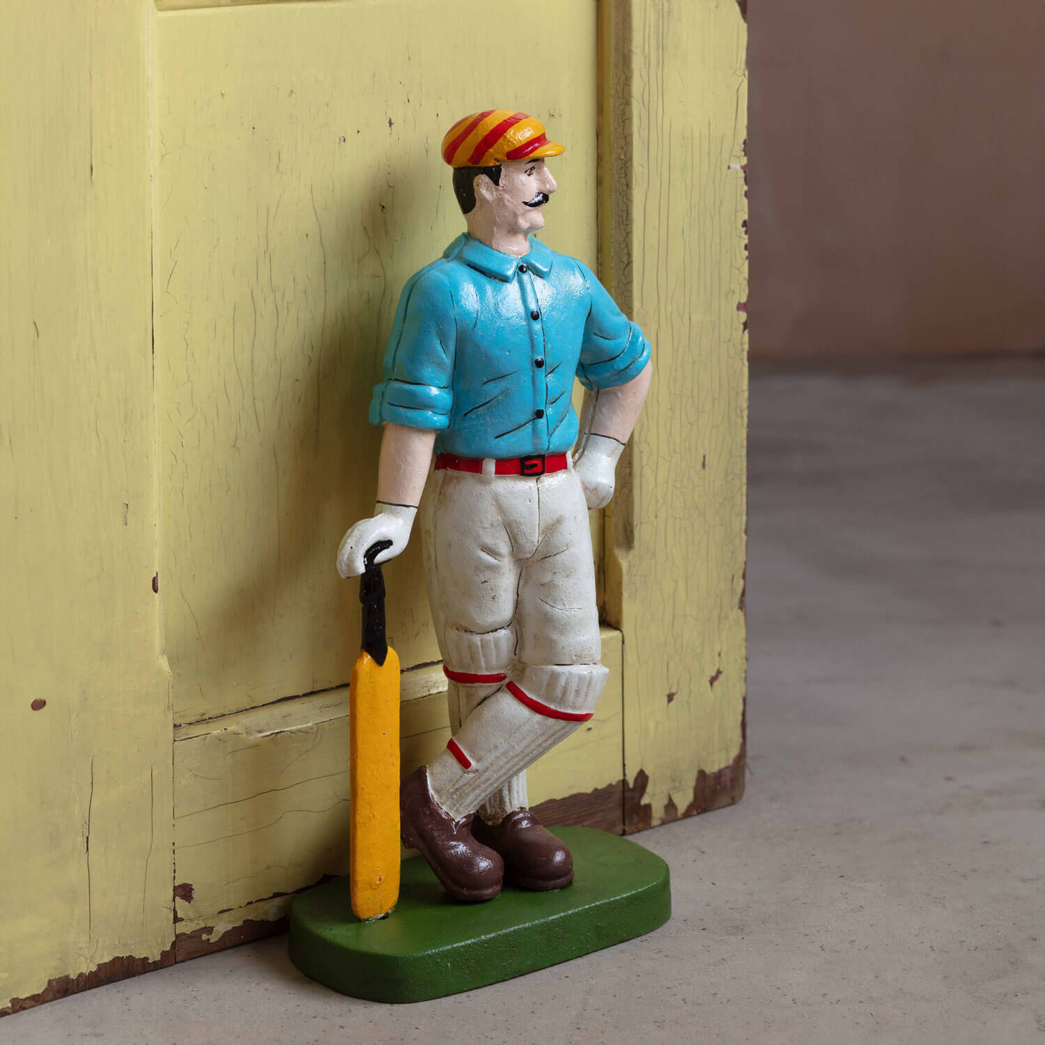Graham and Green Antiqued Cricketer Doorstop - image 1