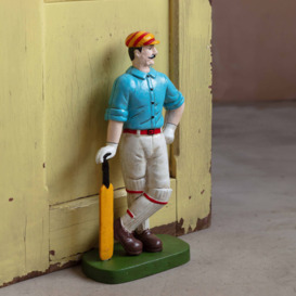 Graham and Green Antiqued Cricketer Doorstop - thumbnail 1