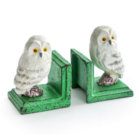 Graham and Green Antiqued Owl Bookends