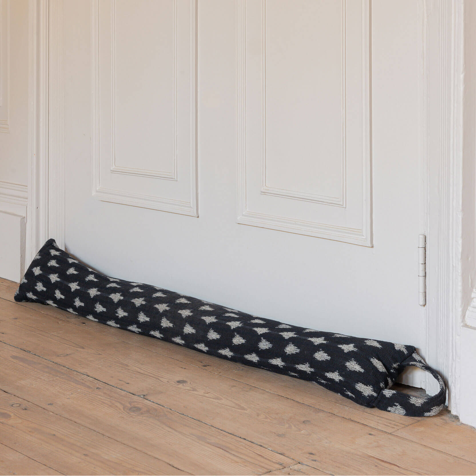 Graham and Green Black Ikat Draught Excluder