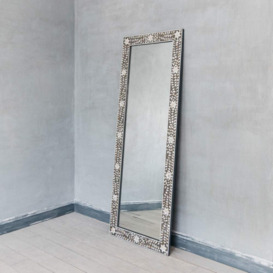 Graham and Green Classic Grey Mother of Pearl Floor Mirror - thumbnail 2