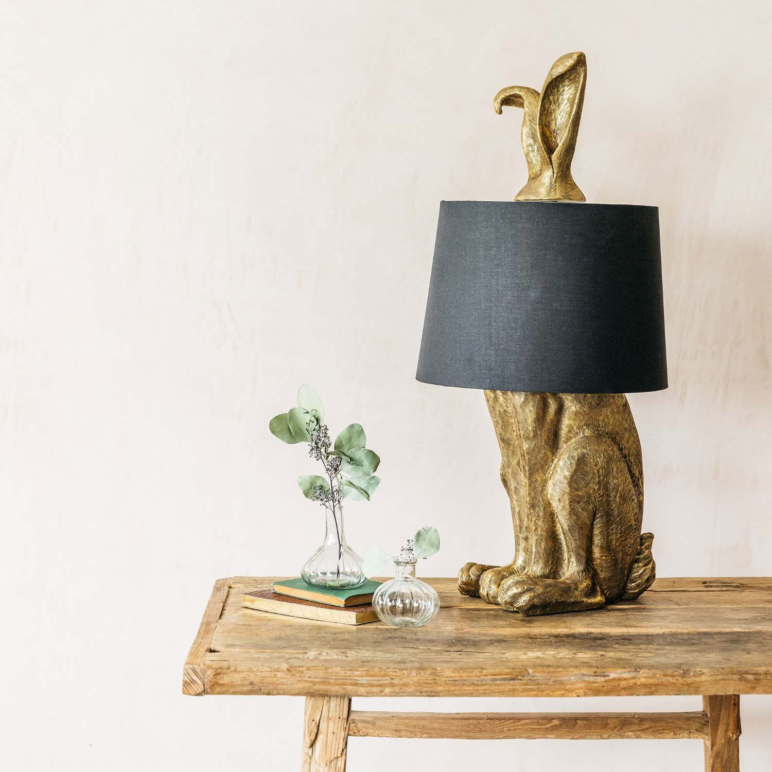 Graham and Green Gold Hetty Hare Table Lamp