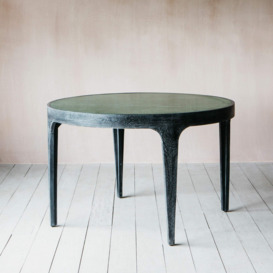 Graham and Green Delaney 4 Seater Green Marble Dining Table - thumbnail 2