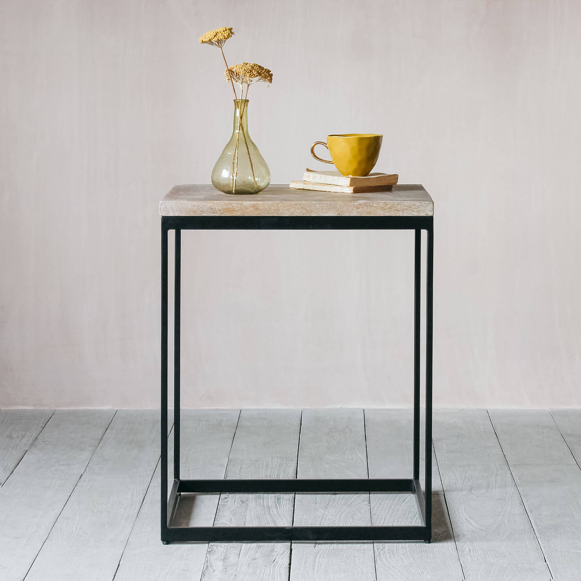 Graham and Green Albie Iron and Wood Side Table