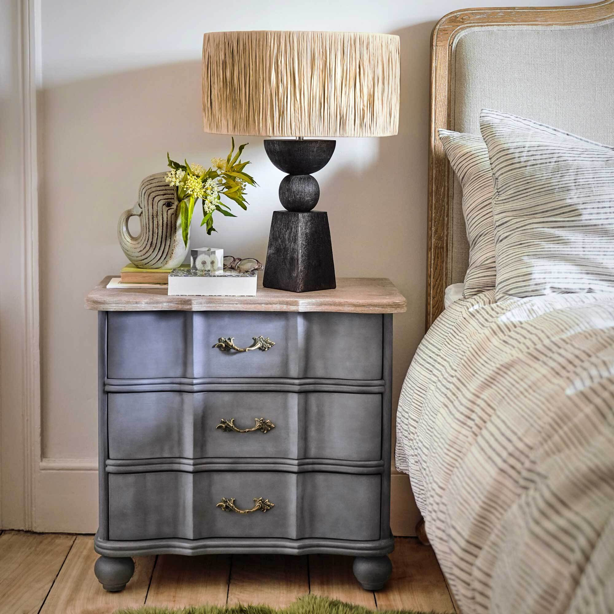 Graham and Green Evelyn Grey Bedside Table - image 1