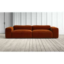 Graham and Green Orange Dax 4 Seater Sofa in Rust Classic Velvet