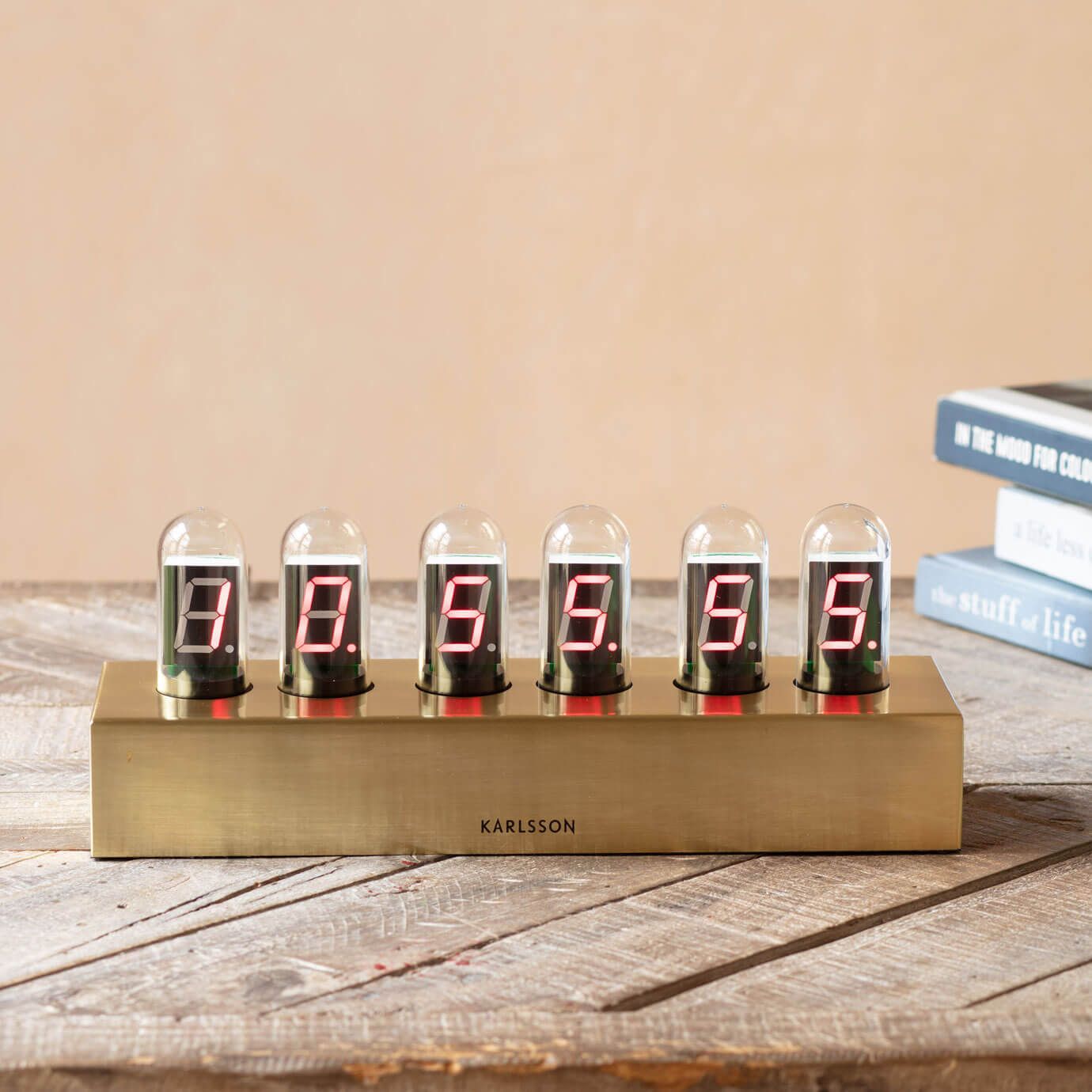 Gold Tubes Table Clock - image 1