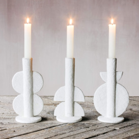 Graham and Green Avril White Candle Holder