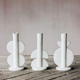 Graham and Green Avril White Candle Holder - thumbnail 2